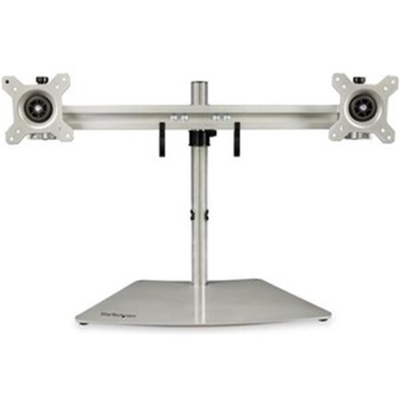 Ezgeneration Horizontal Dual-Monitor Stand Up to 24 in. - Silver EZ3555744